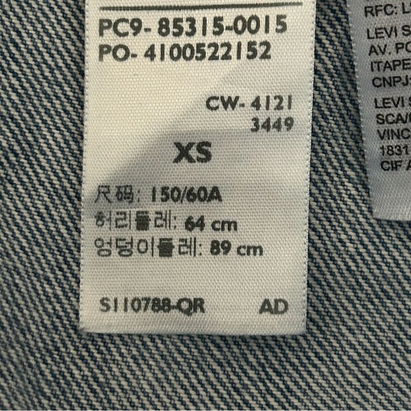 Levi's Vintage-Inspired Light Blue Denim Overalls Size XS - Picture 15 of 16